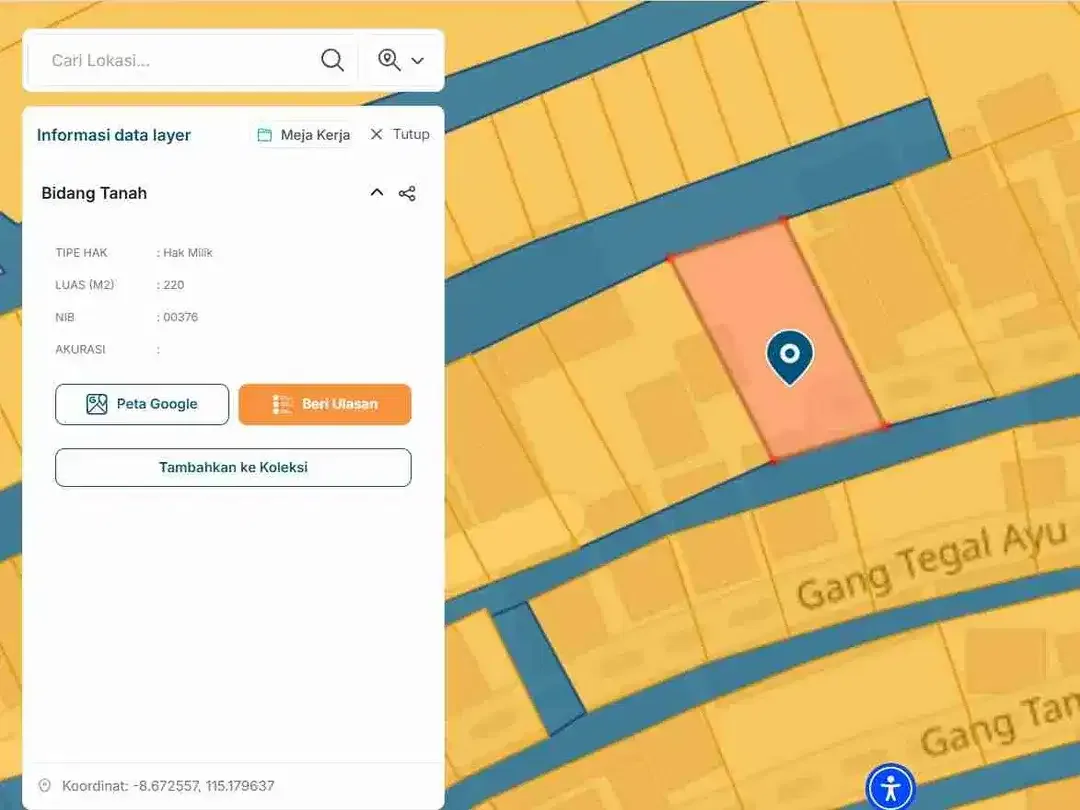 Jual Tanah Premiun Investasi Luas 2.2are Zona Kuning Lokasi Jl Gunung Salak Kerobokan.1 - Image 4 of 4