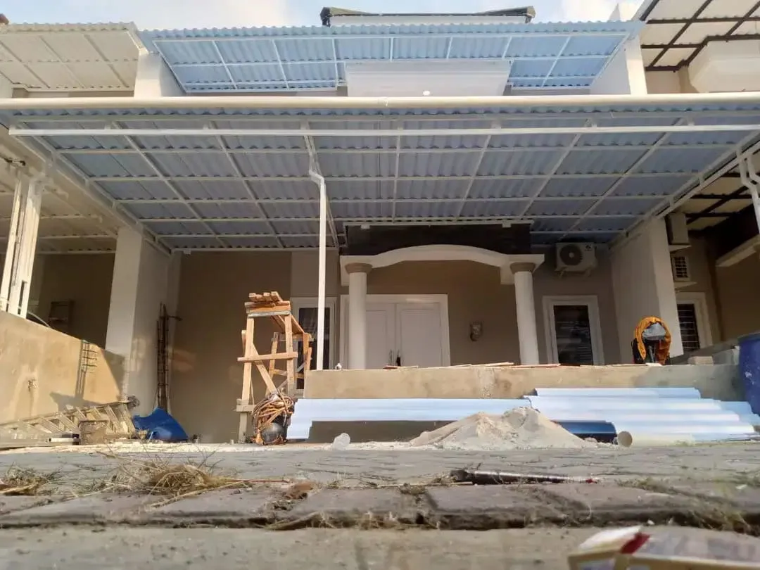 Kanopi baja ringan, rangka baja ringan, Canopy besi hollo, plafon PVC - Image 3 of 9