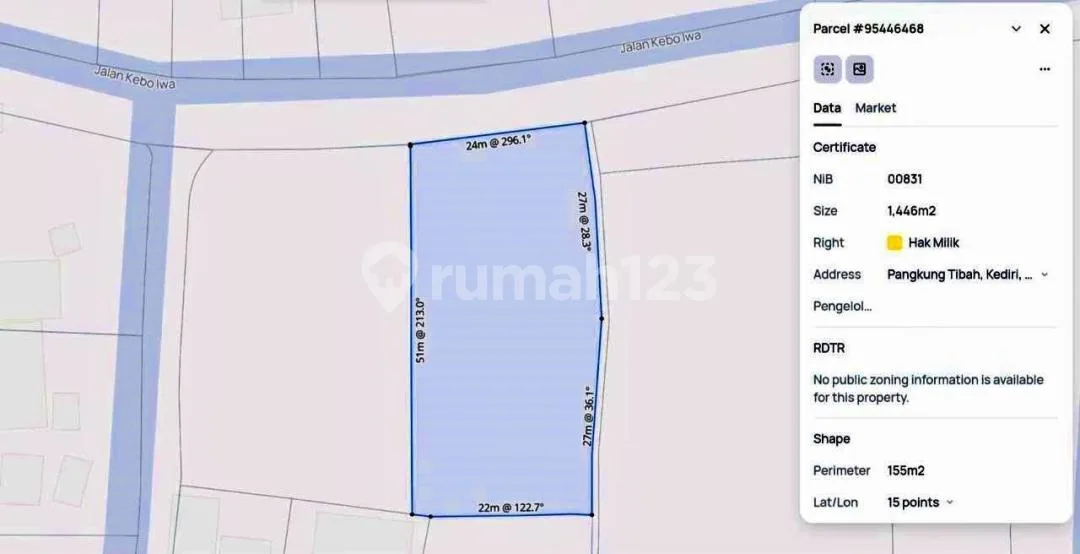 Tanah Strategis Dekat Pantai Premium Itr Pariwisata, Tabanan - Image 2 of 4