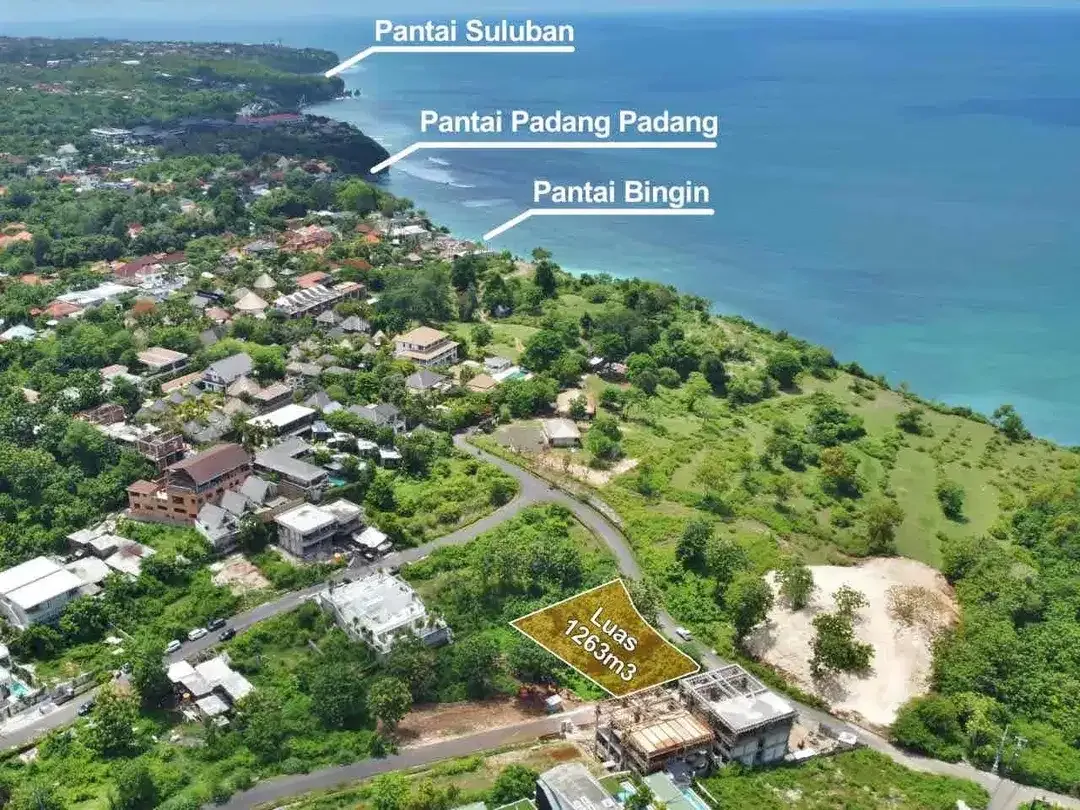 OCEAN VIEW LAND JUST 200METERS TO BINGIN  BEACH ULUWATU - Image 3 of 8