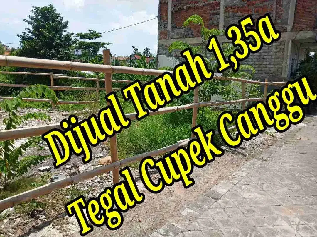 Dijual Tanah 1,35a di Jln Tegal Cupek Canggu Bali - Image 1 of 10