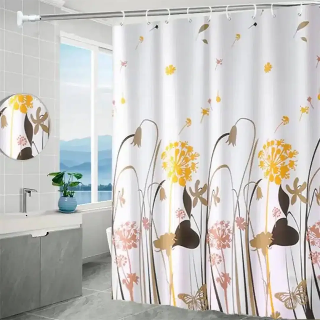Tirai Kamar Mandi Lubang Pengait Ring Besi / Shower Curtain - Image 1 of 2