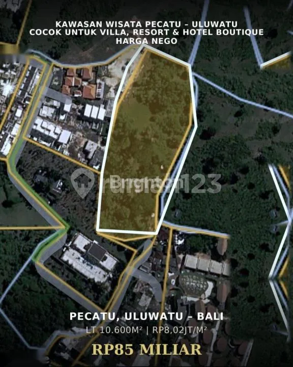 Tanah 1,06 Ha, SHM Pink Zone Nunggalan Pecatu Uluwatu - Image 1 of 4