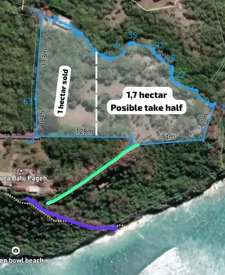 Tanah Tebing Los Pantai Green Bowl Ungasan Badung - Image 7 of 7