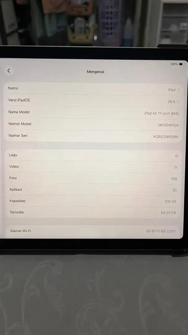 Ipad Air 11 M4 space grey 128GB Wifi Only + Aple pen - Image 4 of 6