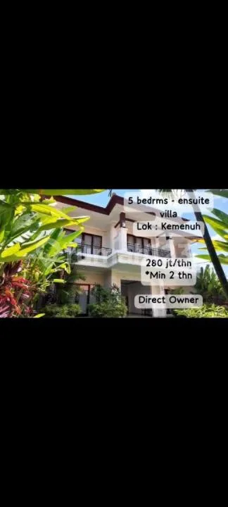 Vila Besar 5Kmr Siap Huni Harga Murah Kemenuh Ubud Area - Image 1 of 4