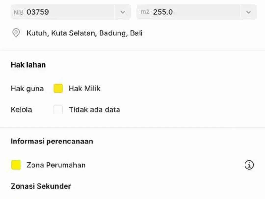 JUAL CEPAT TANAH Luas 255m Jl Utama Gubug Sari Kutuh Zona Kuning area Strategis Investasi.ta1 - Image 9 of 10