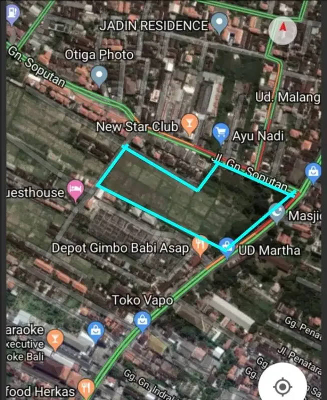 JUAL TANAH 3,09 HEKTAR (30.900M²) jalan raya IMAM BONJOL DENPASAR arah KUTA BALI - Image 8 of 10