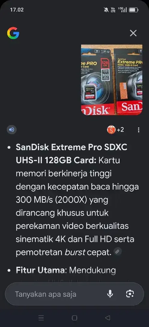 Sandisk Extrem Pro SDXC UHS II Ori segel - Image 3 of 6