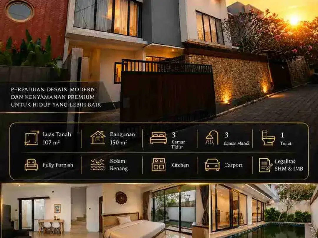 Villa Premium Furnish dekat Pantai Dreamland Pecatu Ungasan - Image 1 of 10