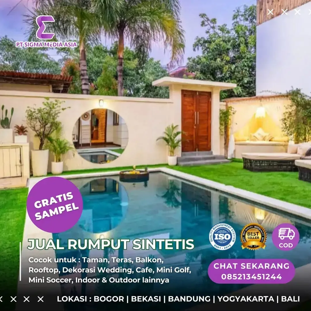 Jual Rumput Sintetis Buat Dekorasi Taman Rumah - Image 1 of 5