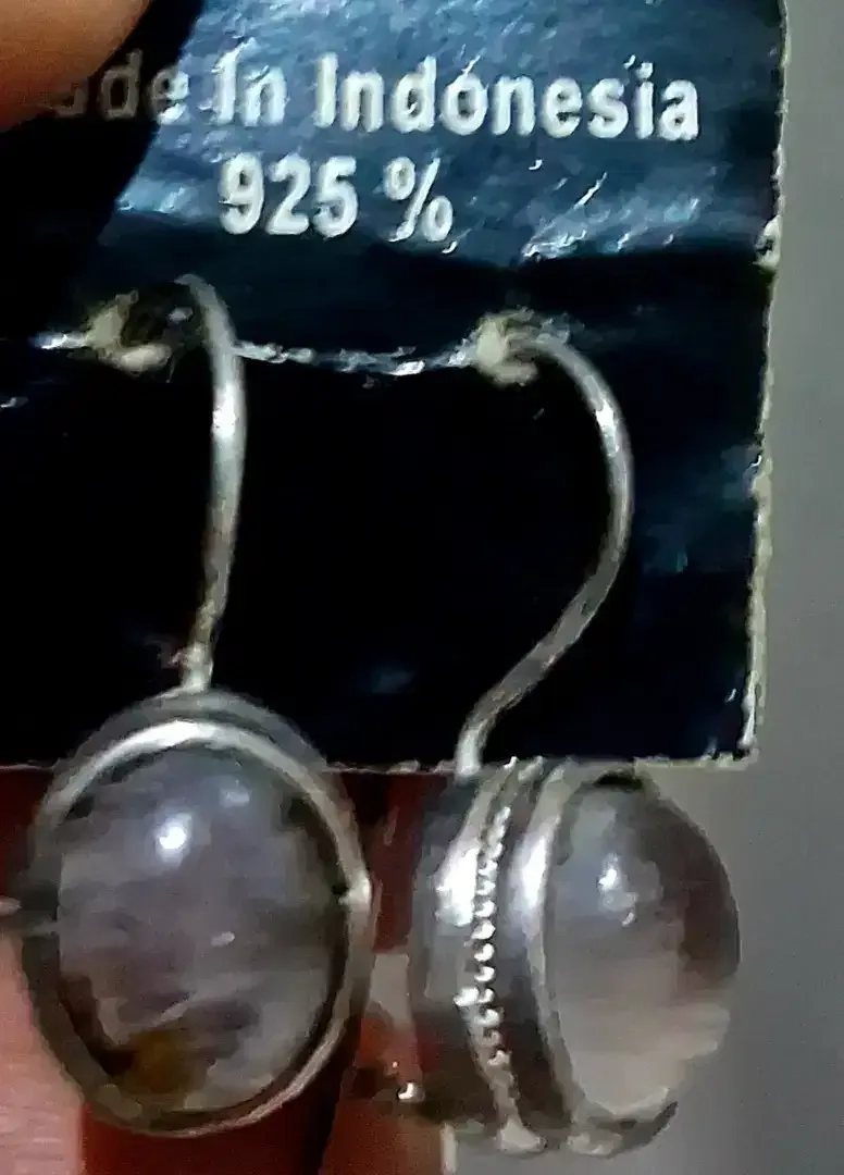 Anting wanita moonstone perak 925 - Image 5 of 5