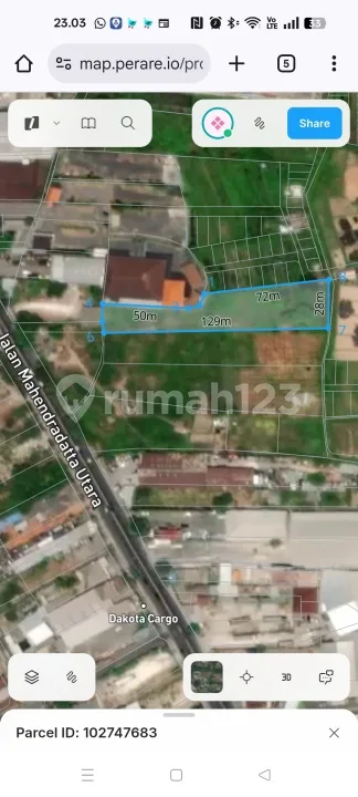 Tanah Zona Perdagangan Jasa di Cargo Permai Ubung Denpasar - Image 3 of 4