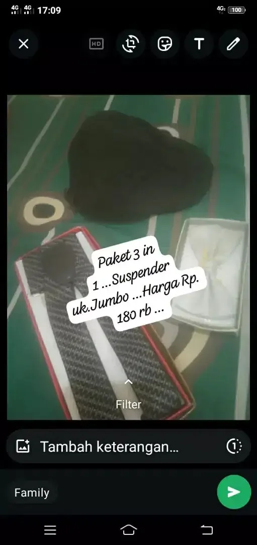 Suspender + Dasi kupu + Topi Pria Wanita dewasa - Image 2 of 5