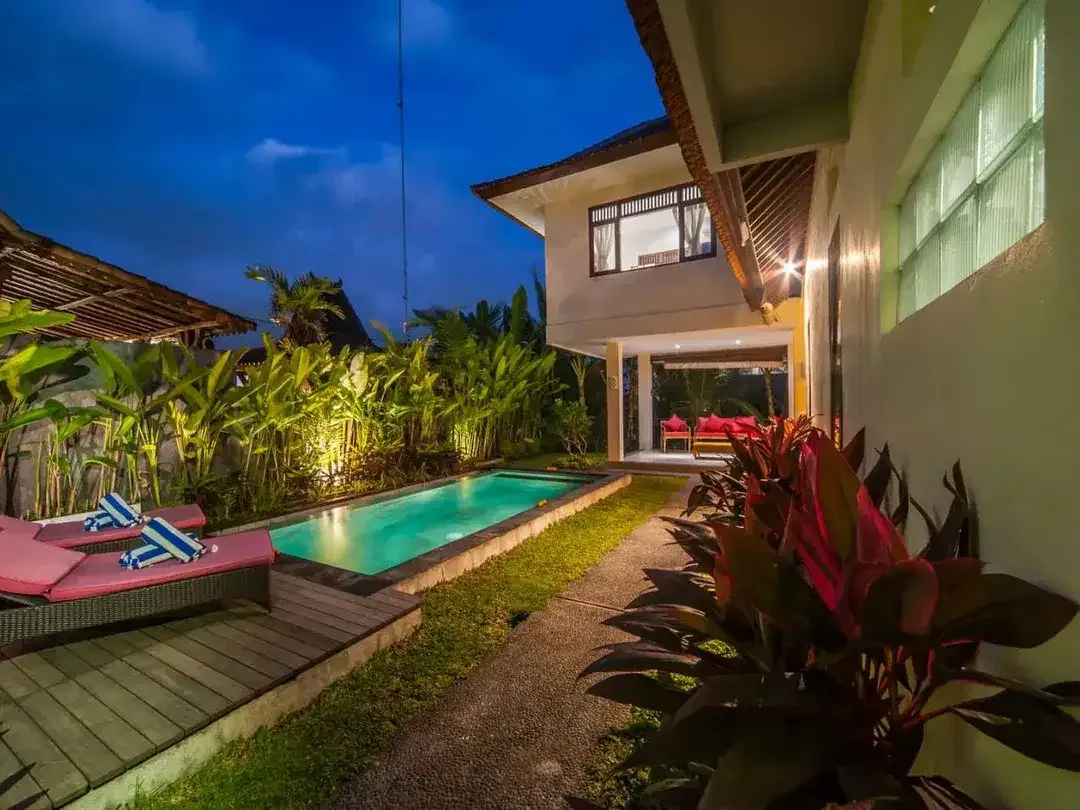 2-Story Minimalist Villa with Pool in Serene Ubud Bali for Rent Yearly - Image 2 of 10