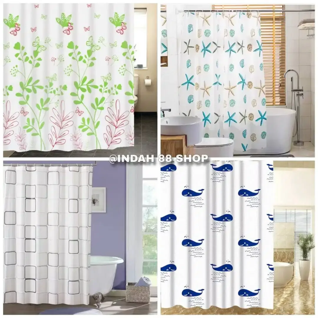 Tirai Kamar Mandi / Shower Curtain Murah - Image 1 of 1