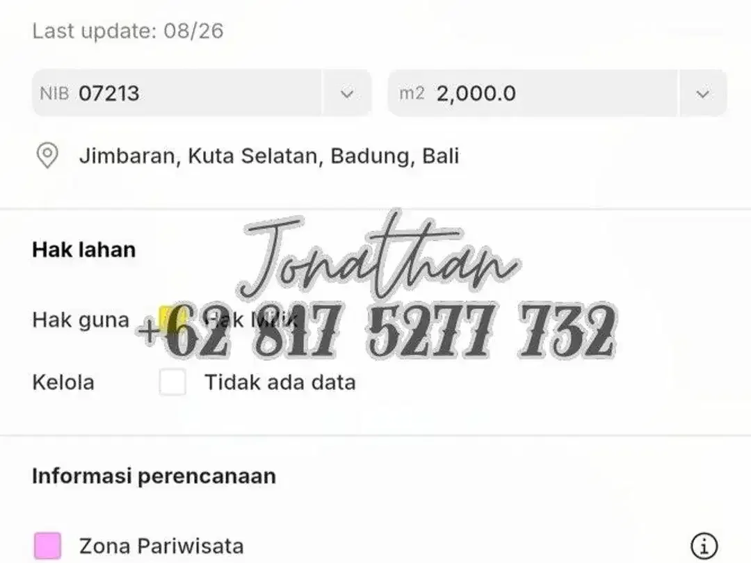 TANAH PREMIUM DIJUAL DI JALAN PANTAI BALANGAN UNGASAN - LSKT - Image 2 of 8
