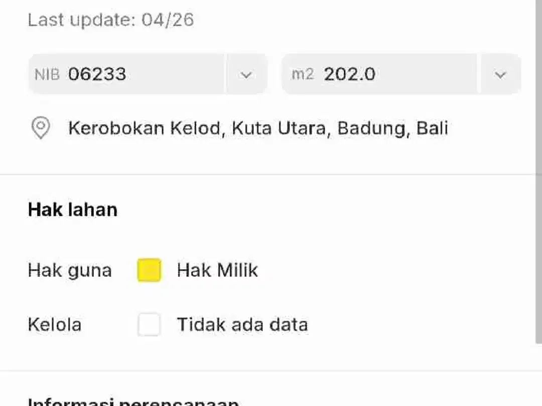 DIJUAL TANAH LANGKA DI SEMINYAK LOKASI PREMIUM BADUNG, BALI
Peluang emas memiliki tanah di salah satu kawasan paling bergengsi dan ramai di Bali - Image 6 of 6