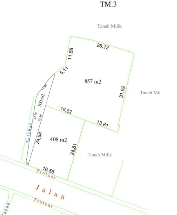 Tanah Kosong di Dauh Peken Tabanan Dekat Rumah Sakit - Image 2 of 4