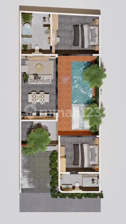 Leasehold Modern Minimalist Villa In Kedonganan - Image 2 of 4