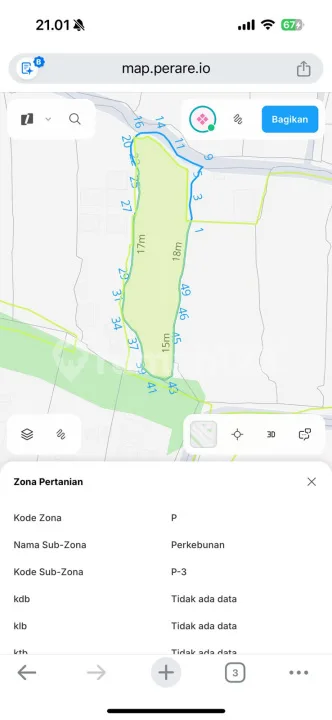 Dijual Tanah Premium Kenderan Ubud Utara View Sawah Lembah Sungai - Image 4 of 4
