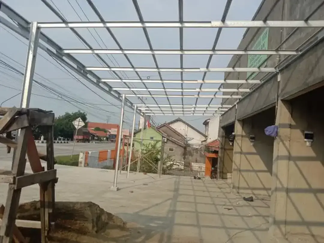 Kanopi Bekasi baja ringan terpasang rapi - Image 4 of 7