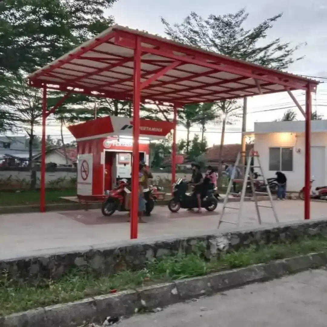 Kanopi Bekasi baja ringan terpasang rapi - Image 1 of 8