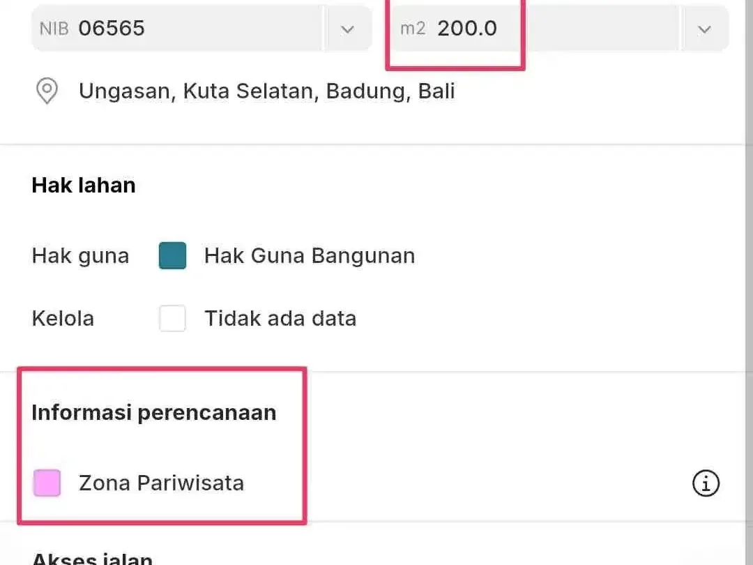 Dijual /Disewakan Tanah Jimbaran Balangan depan Renaissance Resort - Image 3 of 10