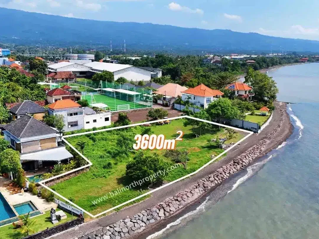 FOR SALE LAND 36 M2 BEACHFRONT LOVINA, BALI - Image 1 of 9
