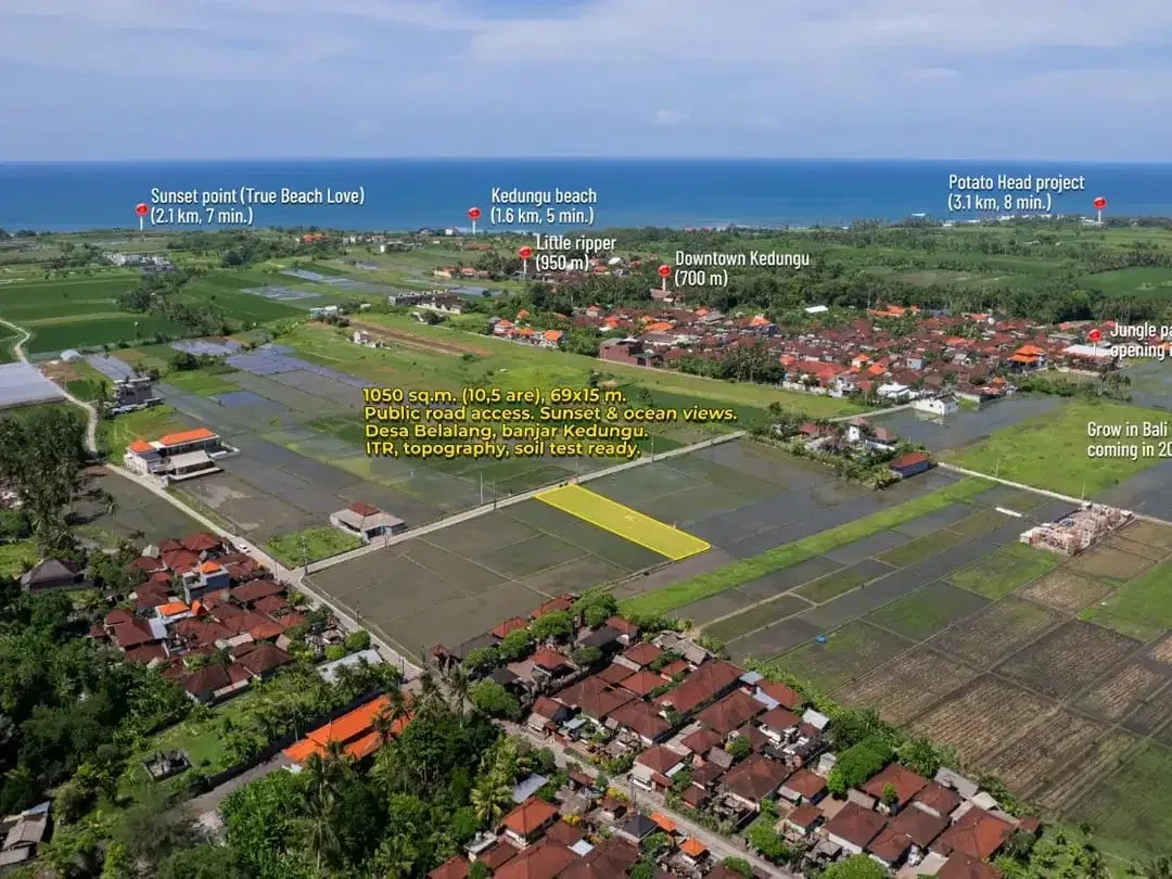 Leasehold Land for Sale in Kedungu, Tabanan – From IDR 17 Million/Are/Year - Image 4 of 6