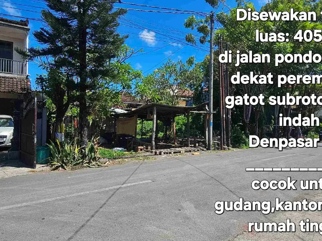 Disewakan tanah / Kontrak tanah 405m² di Buluh Indah,area Gatsu barat Dps. Cck utk Gudang, Kantor, Kos, Rmh tinggal - Image 5 of 10