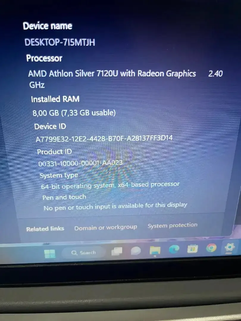 Dijual Lenovo V14 G4 AMN Amd Athlon Silver 7120U ( ram 8/ssd 256 ) - Image 5 of 7