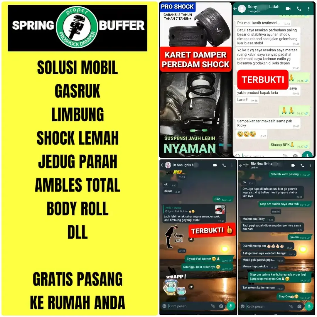 KARET SPRING BUFFER/DUMPER STABILIZER PEREDAM GUNCANGAN SUSPENSI MOBIL - Image 4 of 8