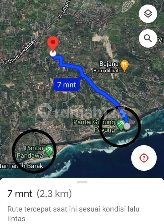 Tanah di Kutuh Dekat Pantai Pandawa 189 M² SHM - Image 3 of 4