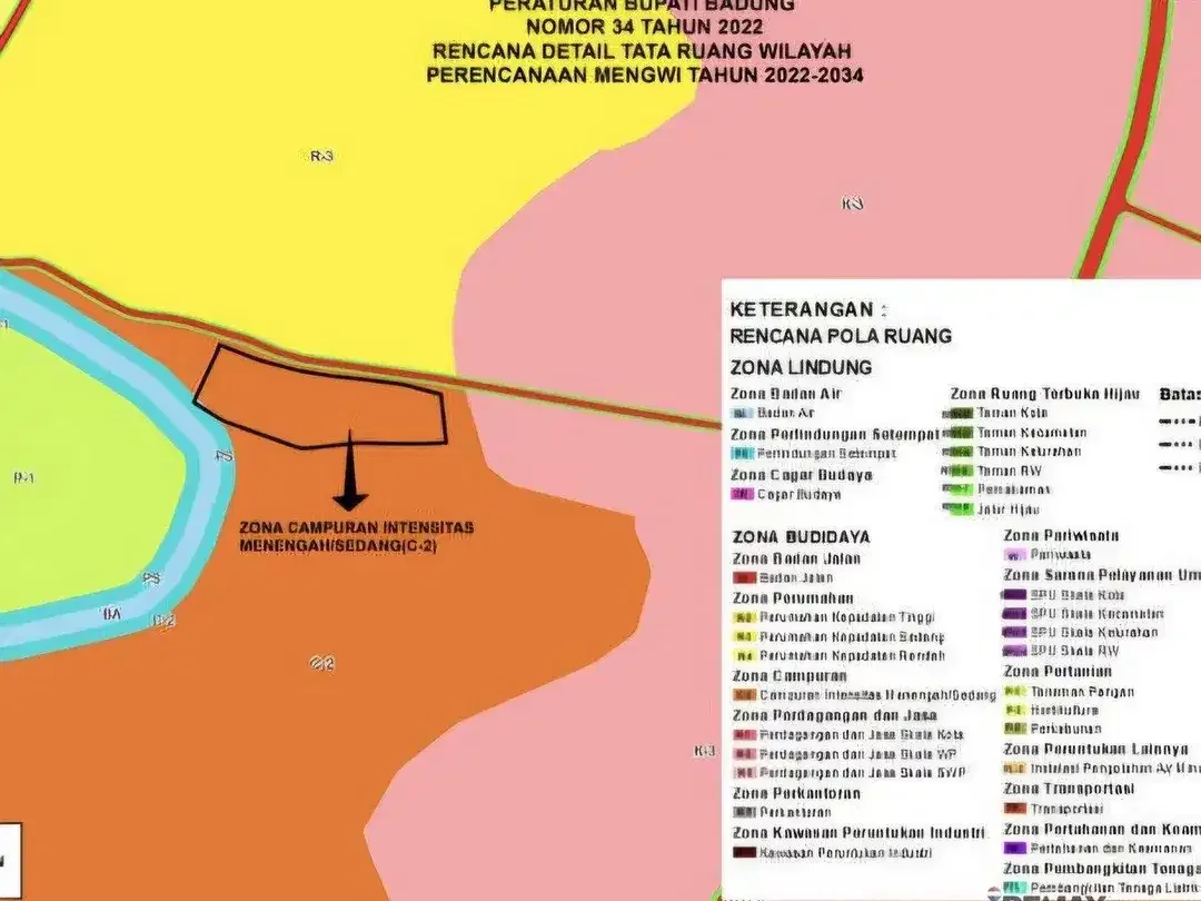 Tanah bonus villa Dijual lokasi Premium Zona Campuran di Canggu - Image 6 of 6