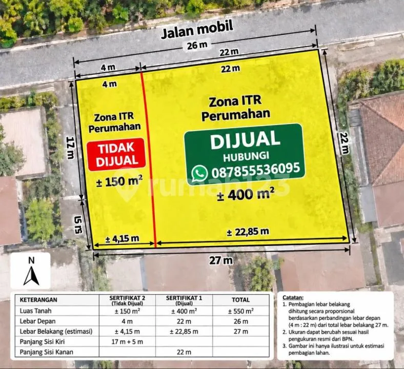 Dijual Lahan - Singakerta, Jukut Paku, Ubud Zona Perumahan - Image 3 of 4