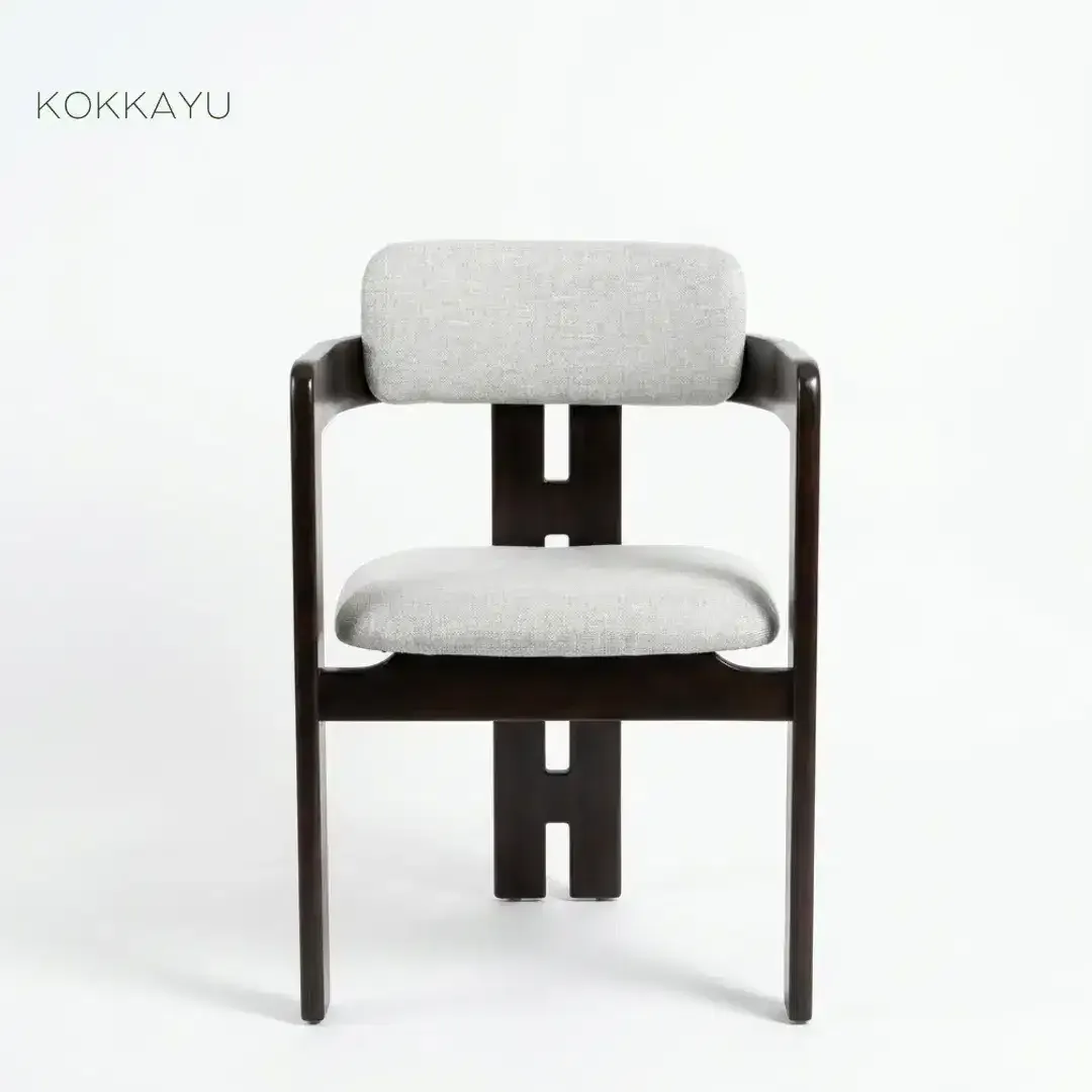 Kursi Cafe Aesthetic Japandi Makan Restoran Kayu Jati - Image 1 of 5