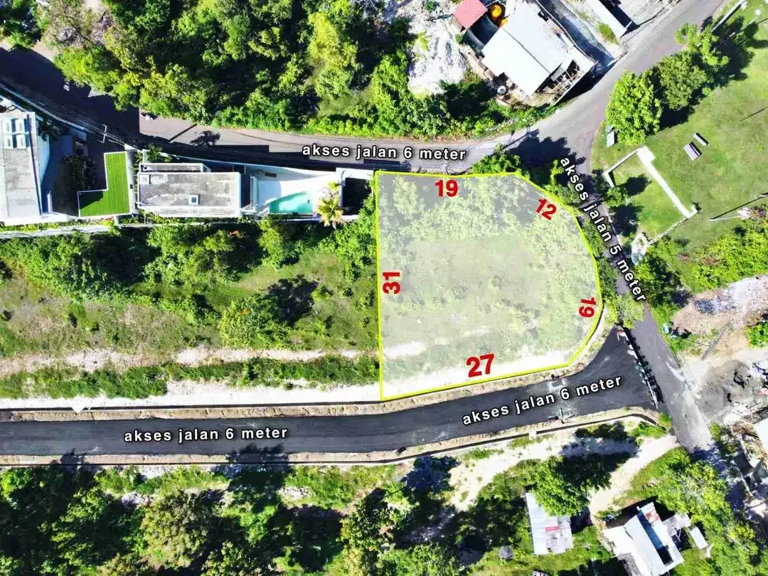 Tanah Komersil 748m² View Laut Pantai Bingin - Image 2 of 10