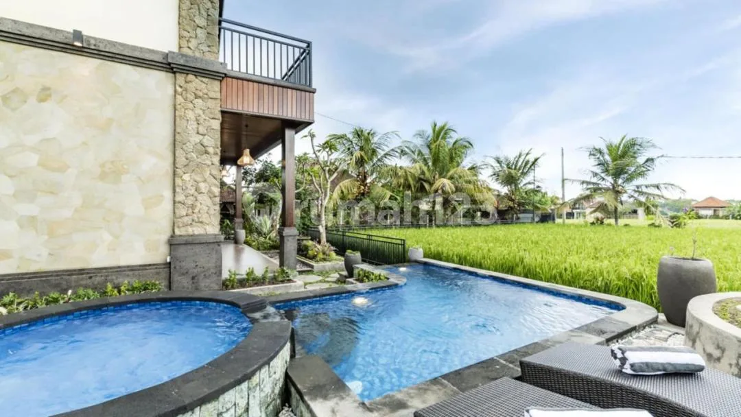 For Rent Villa Ubud Kemenuh View Of Rice Fields 3 Bedroom - Image 3 of 4