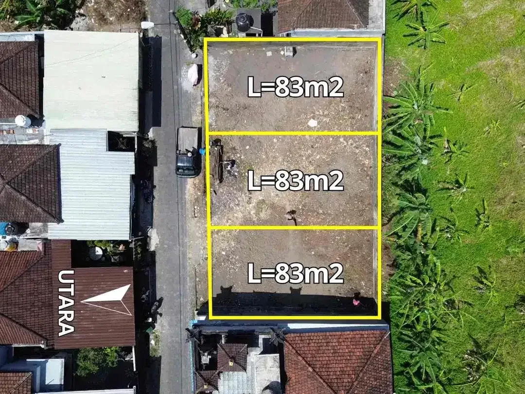 Dijual Tanah Kavling Luas 83m2 Di Jalan Suradipa Peguyangan Denpasar Utara - Image 1 of 10