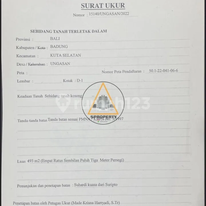 Tanah Dalam Kawasan Elit dan Mewah Lokasi di Toyaning Ungasan - Image 4 of 4
