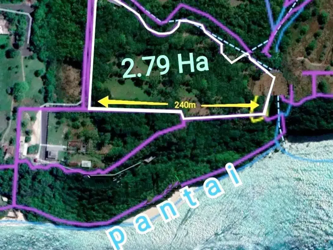 Tanah Tebing 2,79 Ha di Ungasan Beach Bali – View Laut, Zona Akomodasi Wisata - Image 4 of 7