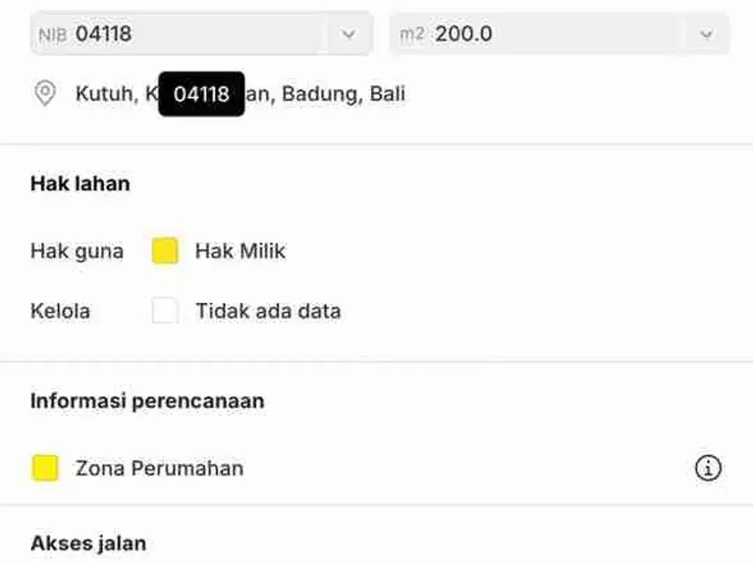 Dijual Murah  Tanah 200m2 Cocok Untuk Invest Di Kuta Selatan - Image 10 of 10