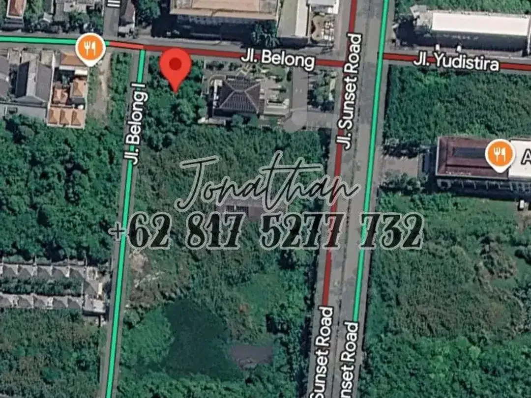 TANAH PREMIUM POSISI HOOK DI JL. BELONG, SUNSET ROAD SEMINYAK – IDEAL UNTUK HOTEL, RESORT, VILLA - LSKHE - Image 3 of 10