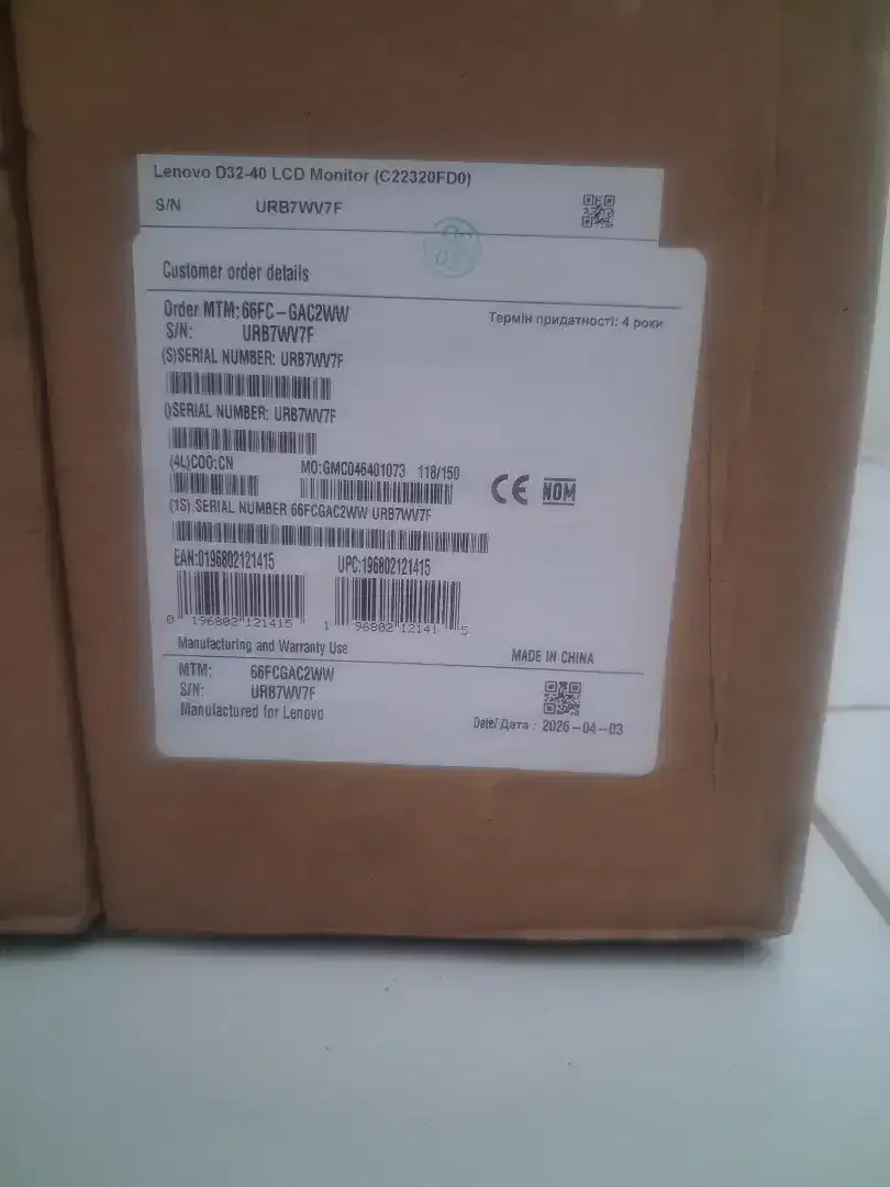 Jual monitor lenovo D32-40 Ukuran 32 inch - Image 2 of 2