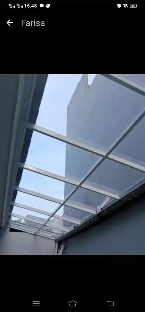Kanopi , kanopi Baja ringan, Rangka baja, Canopy besi plafon PVC - Image 2 of 7
