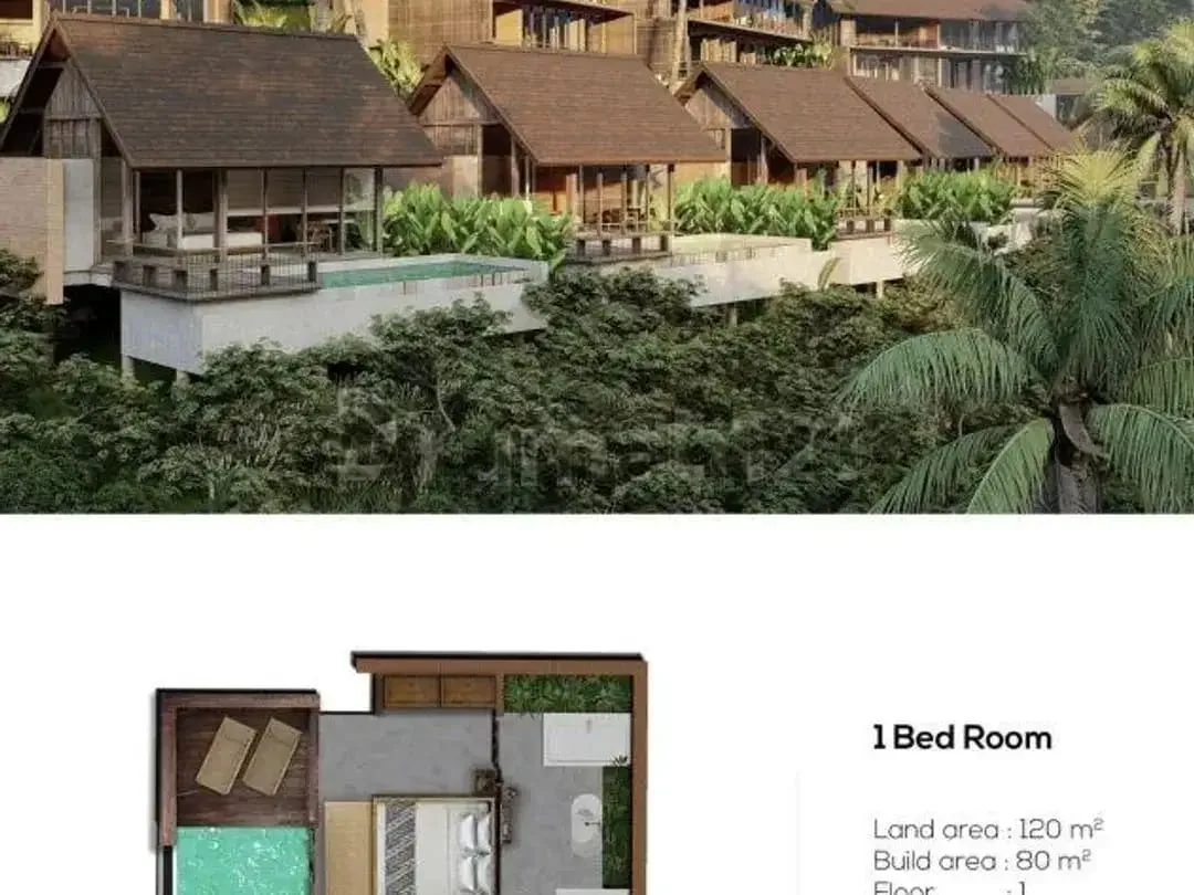 Modern Tropical Villa With Forest And River View Di Ubud - Image 2 of 8
