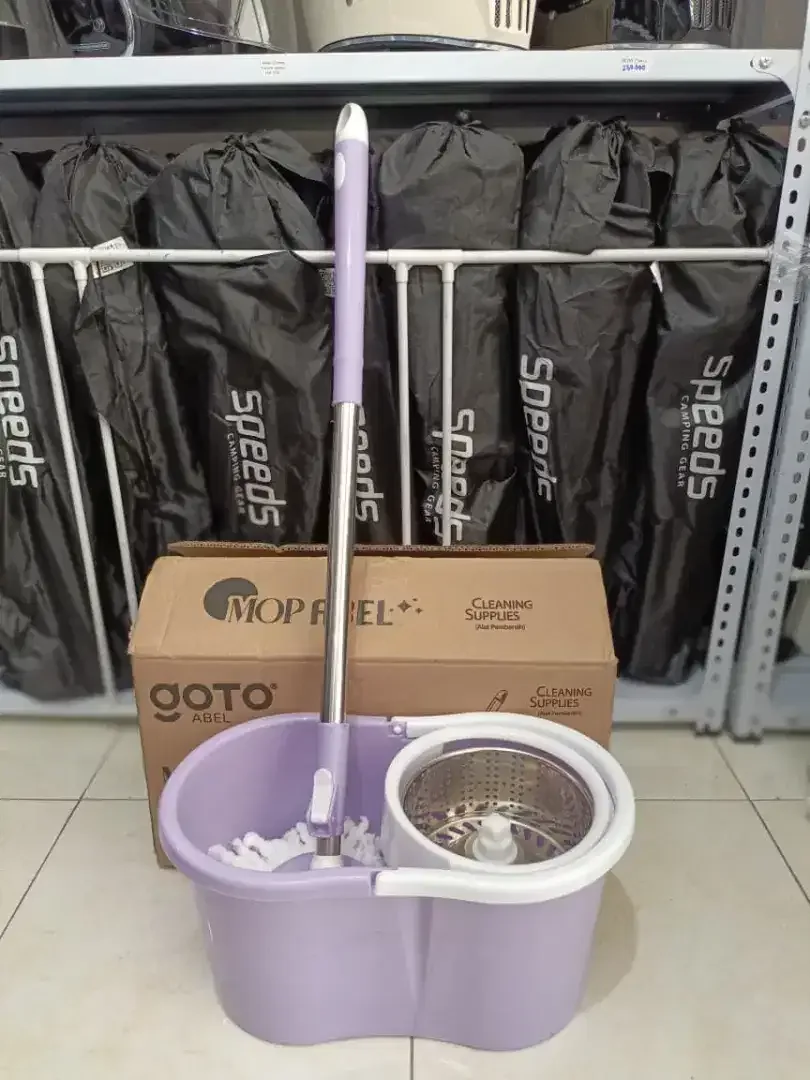 Alat Pel Lantai Stainless Super Mop Dengan Ember Pencuci Putar kap2-3L - Image 5 of 9