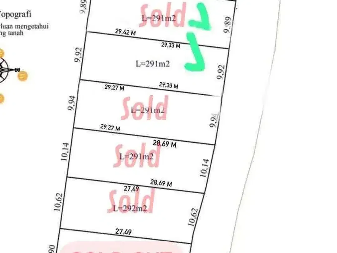 SMALL PLOT PINK ZONE 3 METERS TO THE BEACH BALANGAN AREA - Image 2 of 7