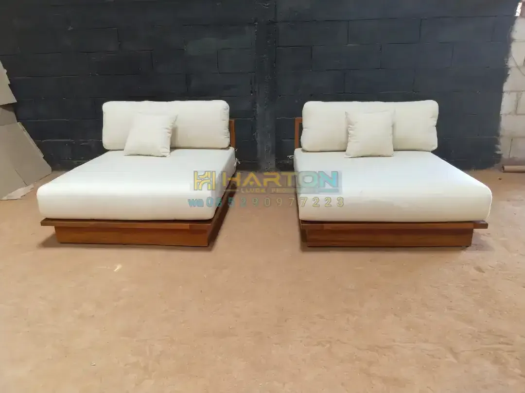 Kursi lipat kursi taman kursi  custome furniture sun bed lounger - Image 2 of 3